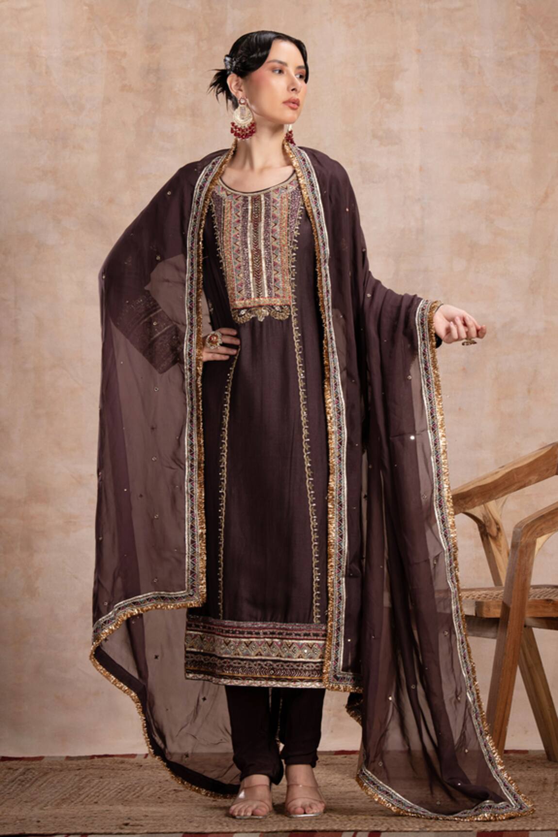 Saahiil Kapoor Rabia Thread Embroidered Kurta Set