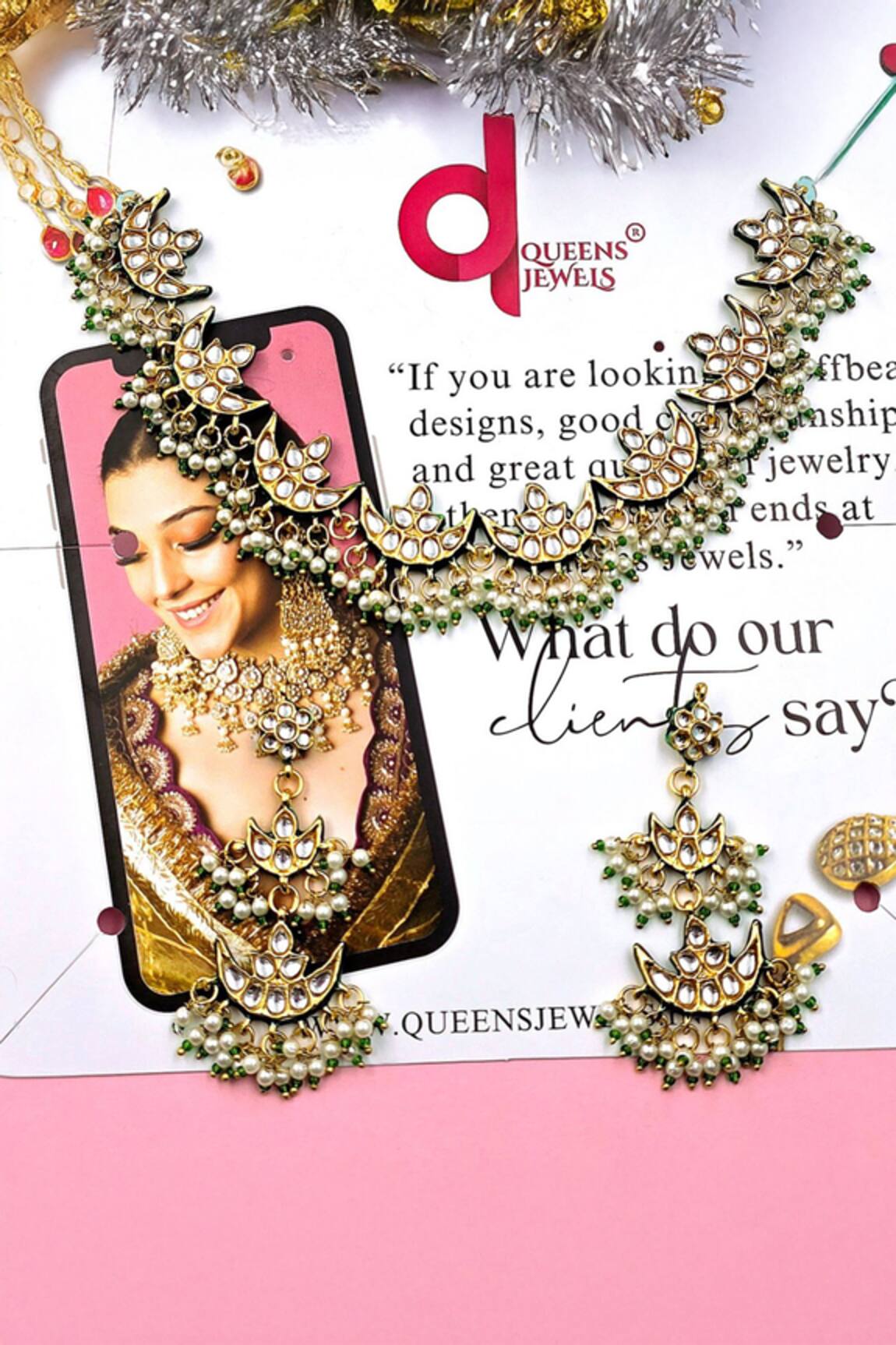 Queens Jewels Kundan Embellished Necklace Set 