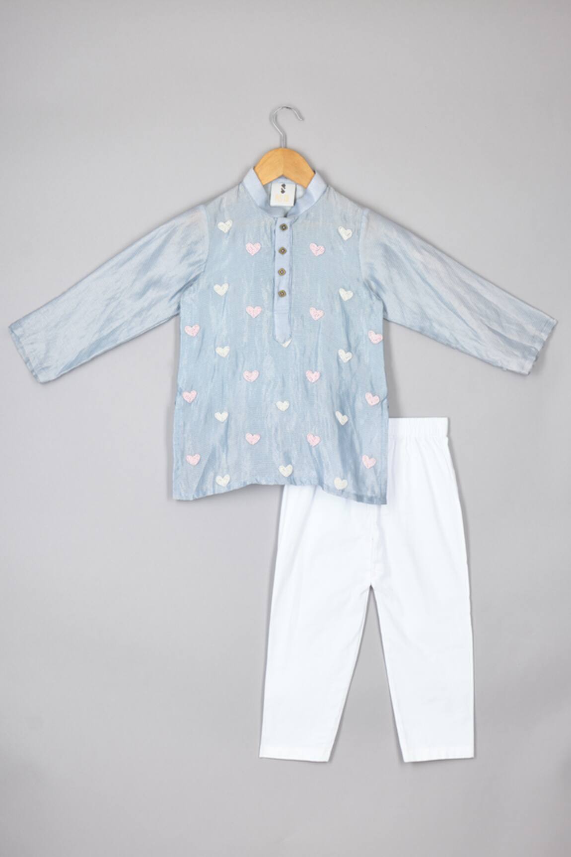 P & S CO Beaded Heart Kurta Set