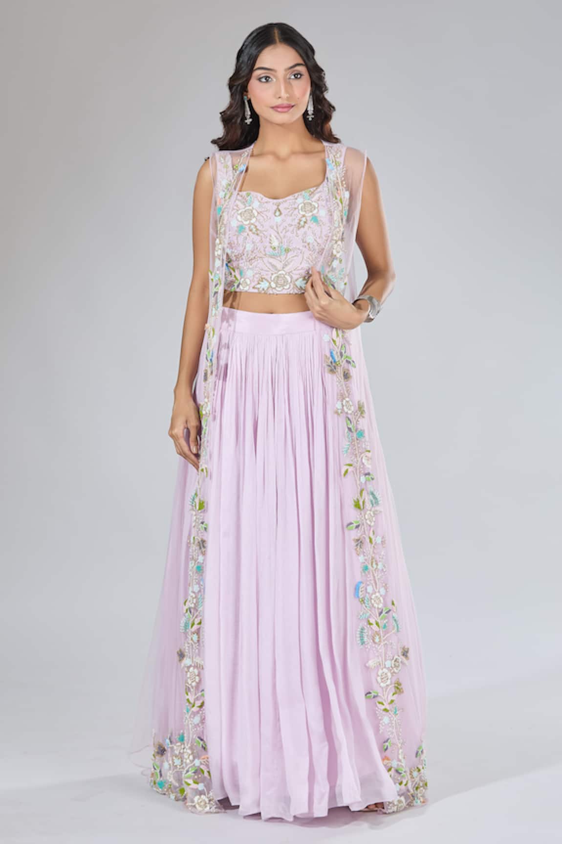 Samyukta Singhania Embroidered Jacket Lehenga Set 