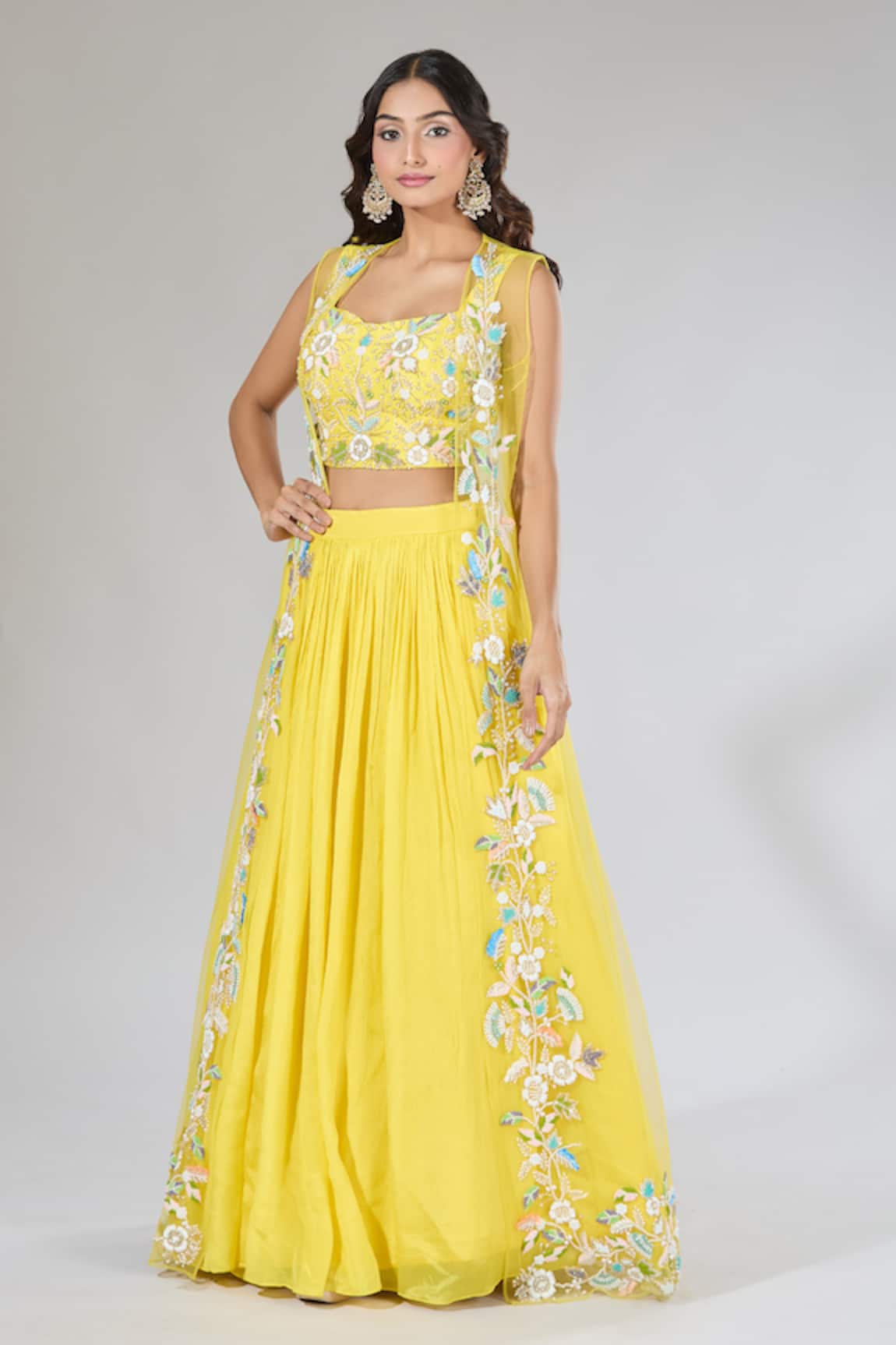 Samyukta Singhania Embroidered Jacket Lehenga Set 