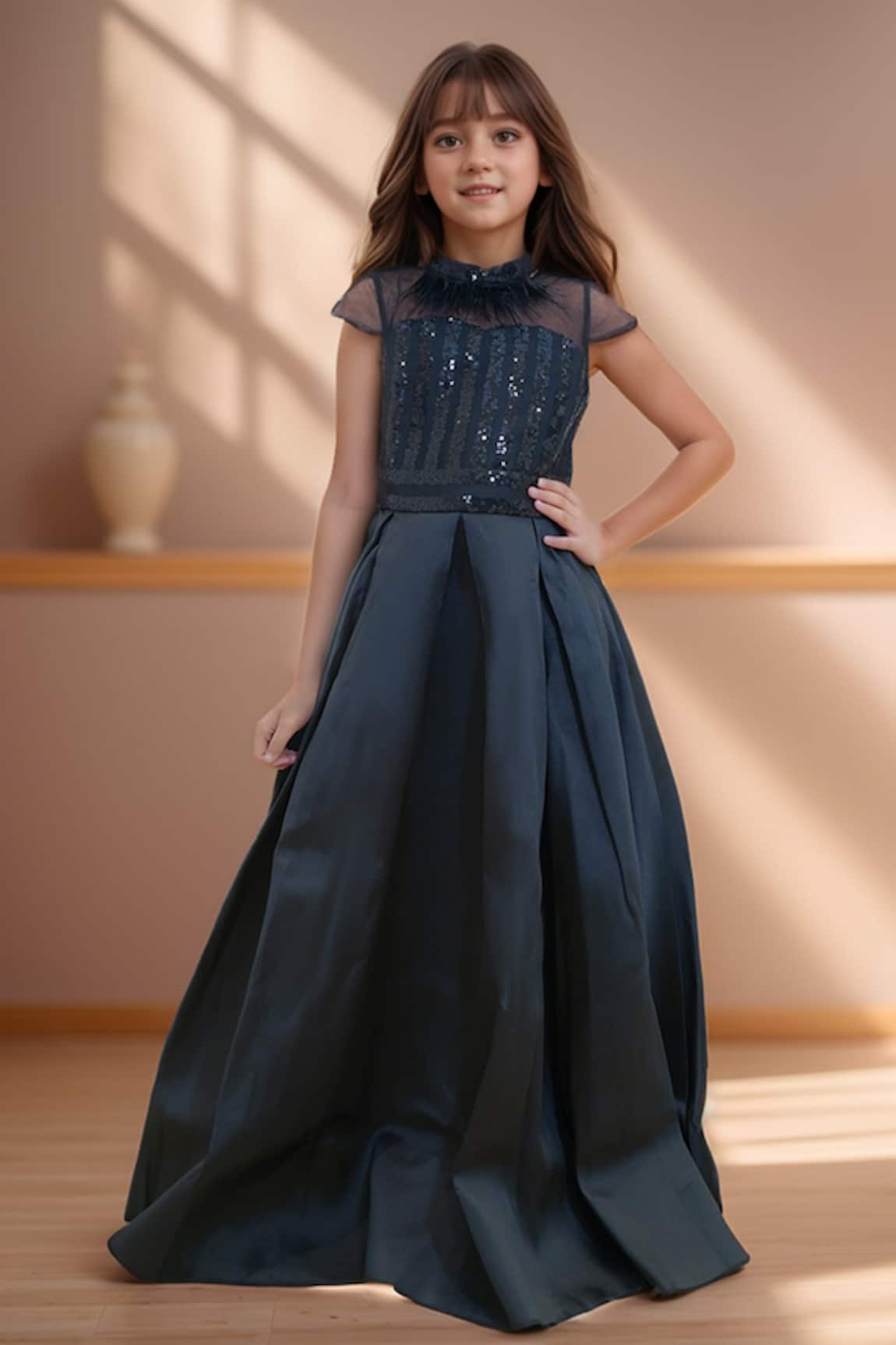 Samyukta Singhania Flared Sequin Embroidered Gown 