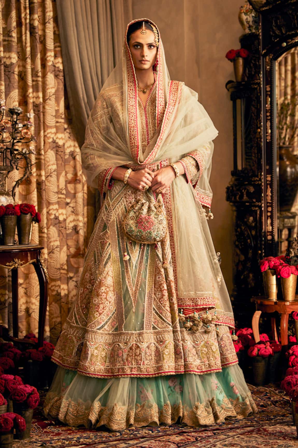 Rimple And Harpreet Narula Embroidered Kalidar Jacket Skirt Set