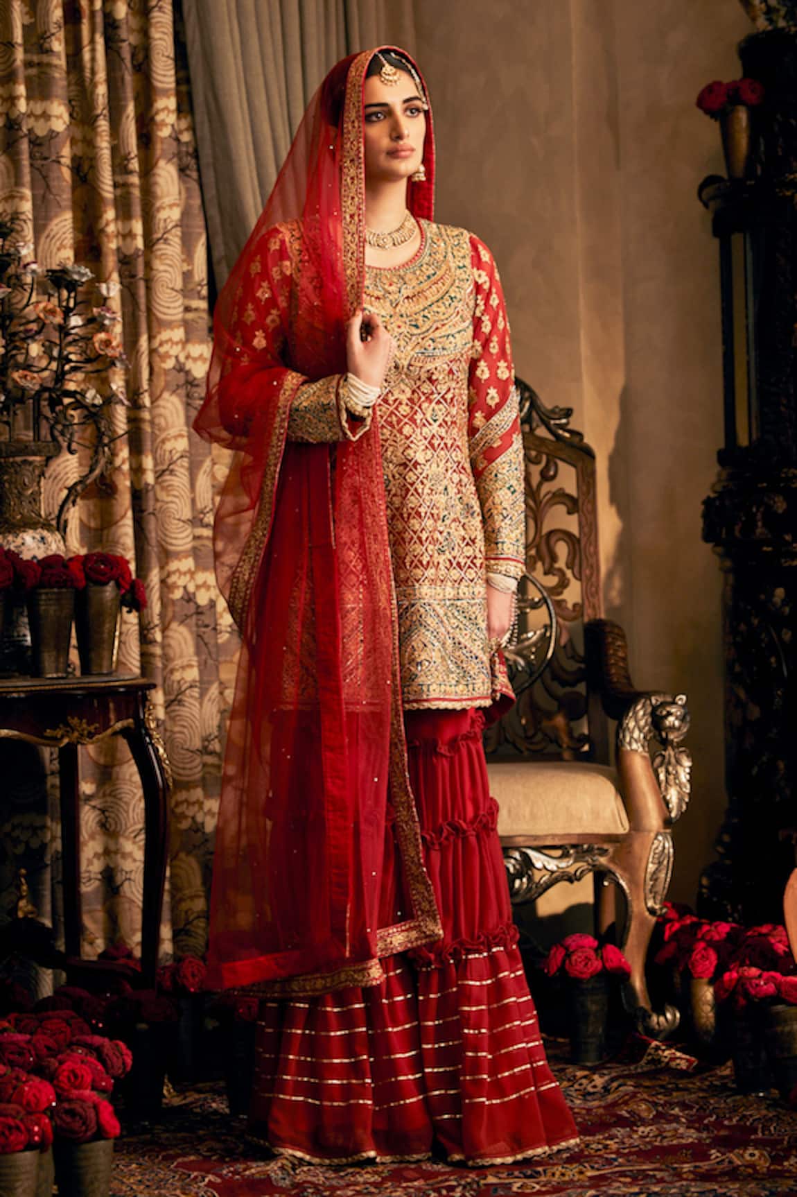 Rimple And Harpreet Narula Embroidered Kurta Set with Sharara