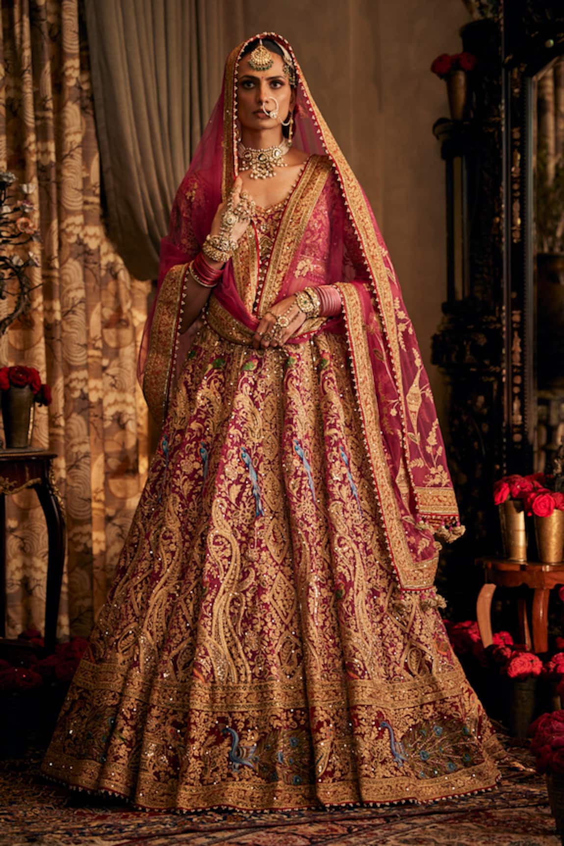 Rimple And Harpreet Narula Paisley Embroidered Lehenga Set