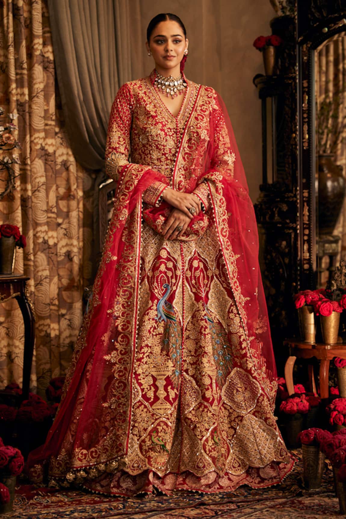 Rimple And Harpreet Narula Kalidar Jacket Set with Embroidered Lehenga