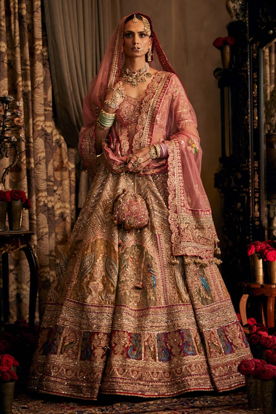 Rimple And Harpreet Narula Floral Embroidered Lehenga Set 