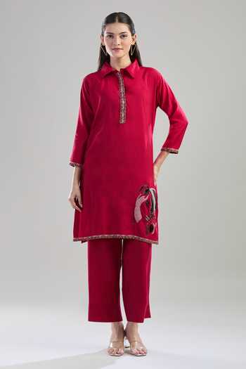 Khwaab By Sanjana Lakhani Seed Bead Embroidered Kurta Set 