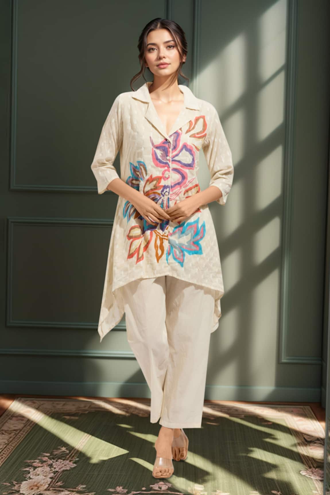 Samyukta Singhania Embroidered Multi Color Kurta Set 