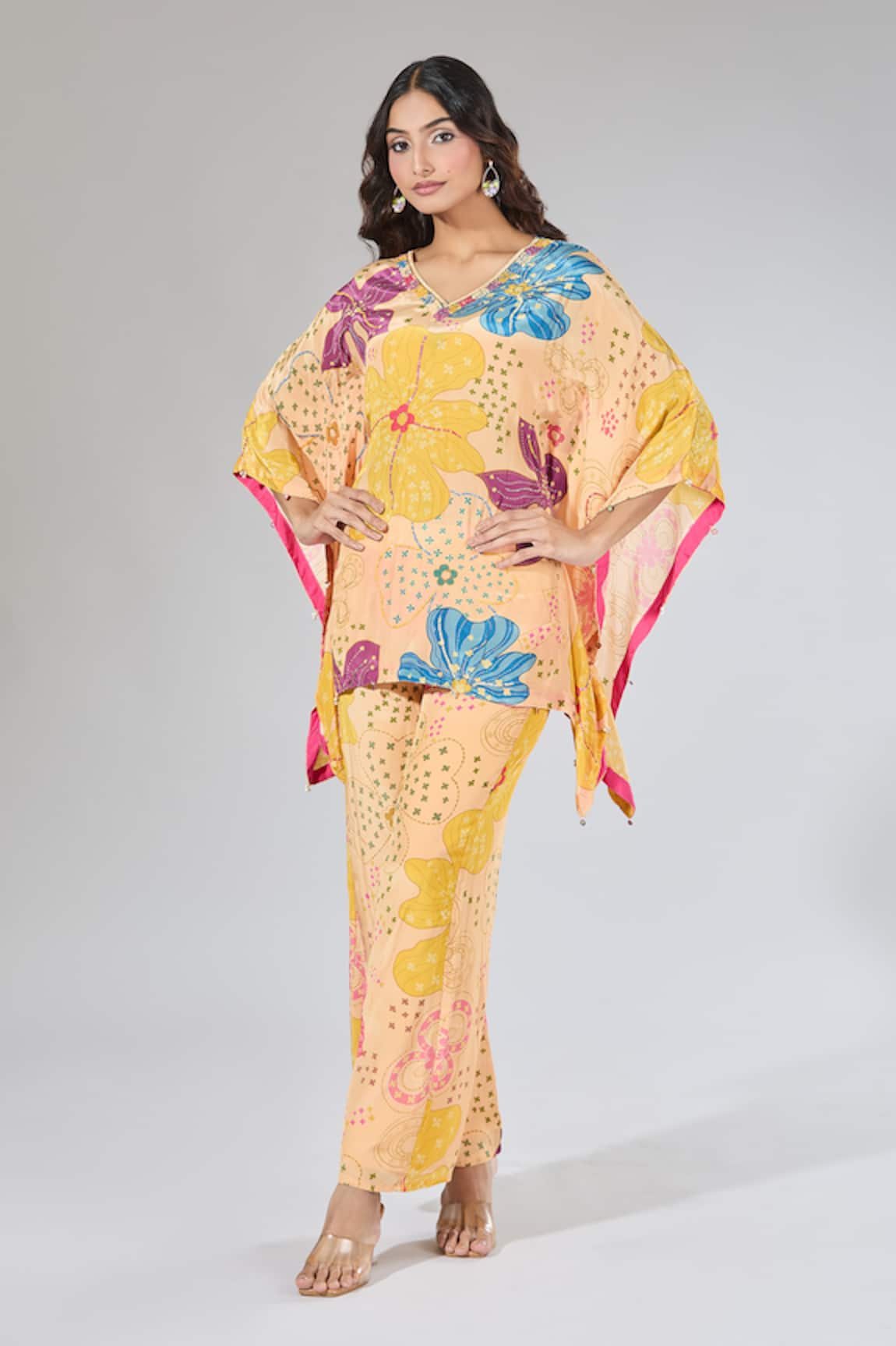 Samyukta Singhania Printed Kaftan & Pants Set 