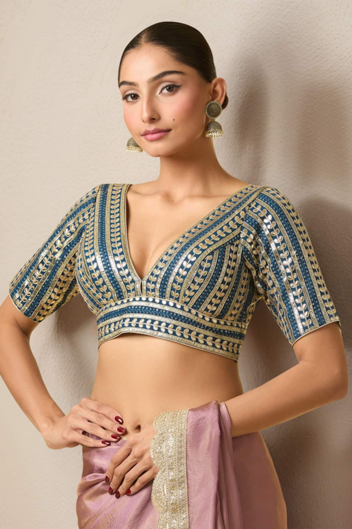 Samyukta Singhania Geometric Embroidered Blouse 