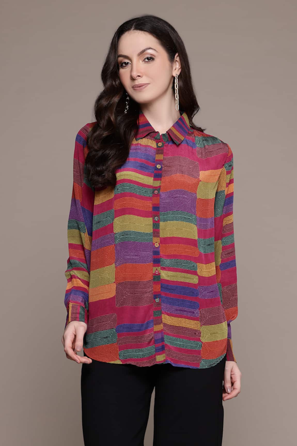 Ritu Kumar Bauhaus Print Loose Shirt 