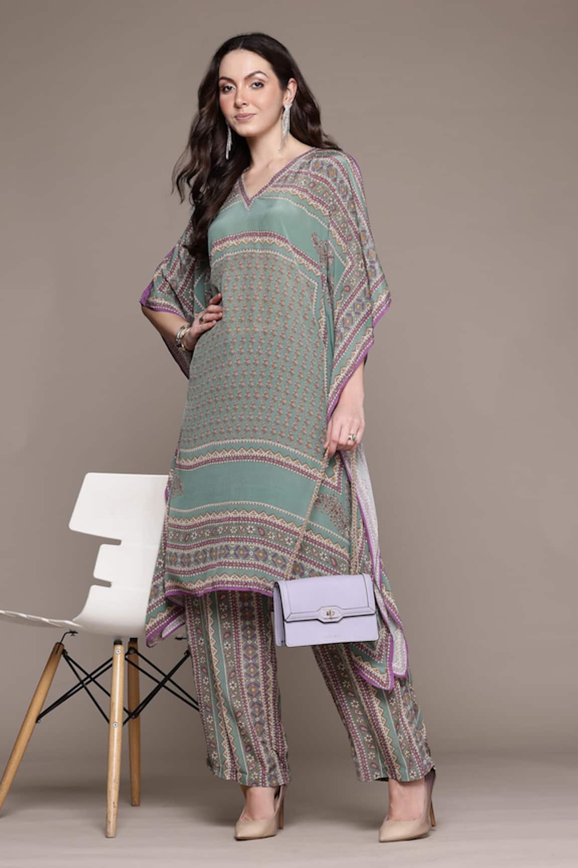 Ritu Kumar Teal Keya Kurta Set 