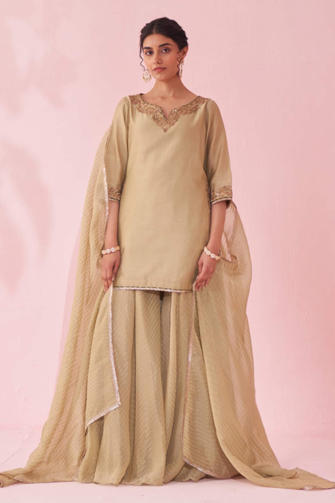Studio Bagechaa Gehna Green Sharara Set 