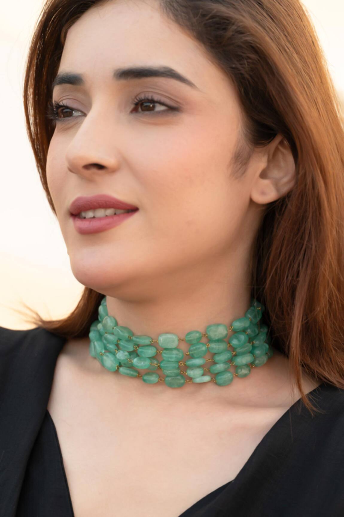 Do Taara Layered Fluorite Choker Necklace