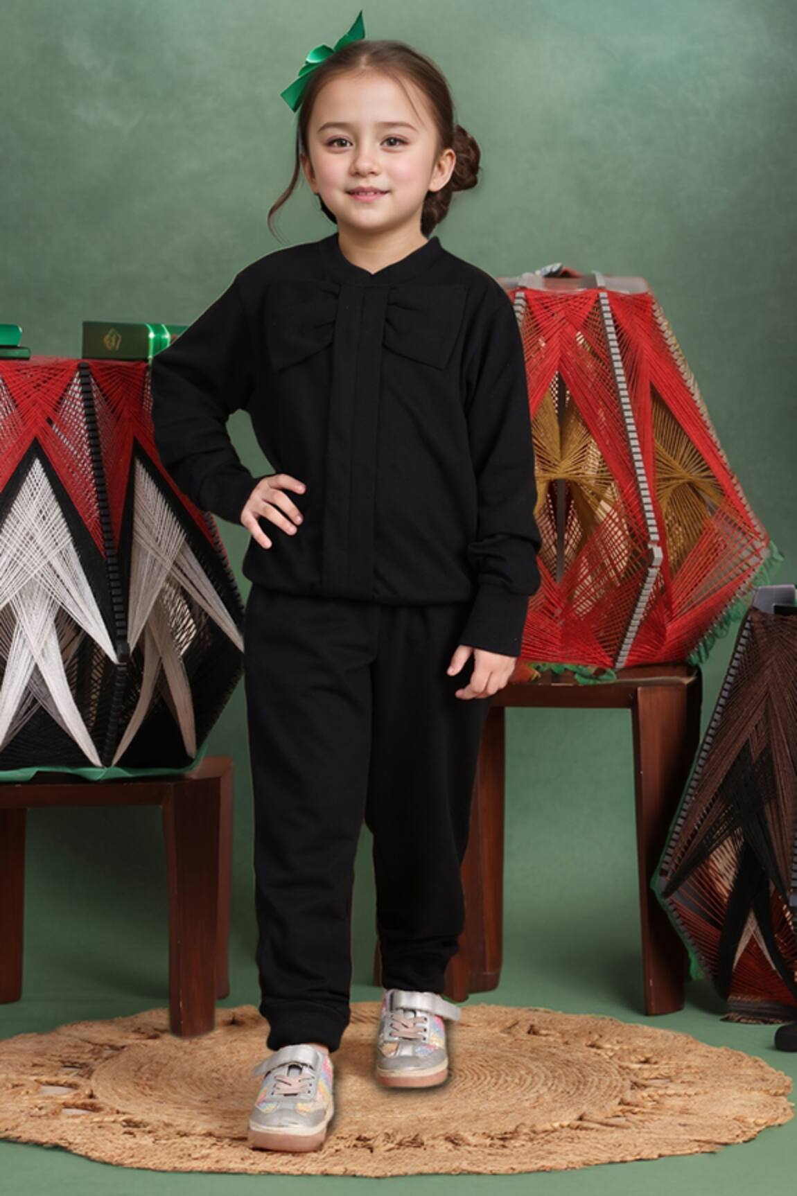Samyukta Singhania Front Bow Top & Jogger Set 