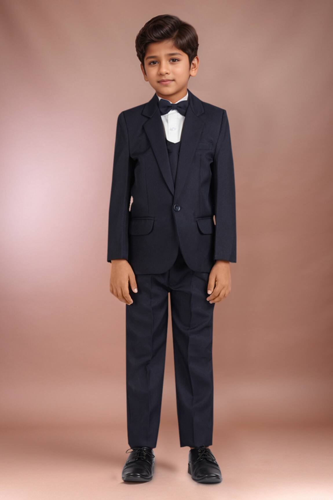Arihant Rai Sinha Navy Blue Solid 5 Pcs Suit Set 