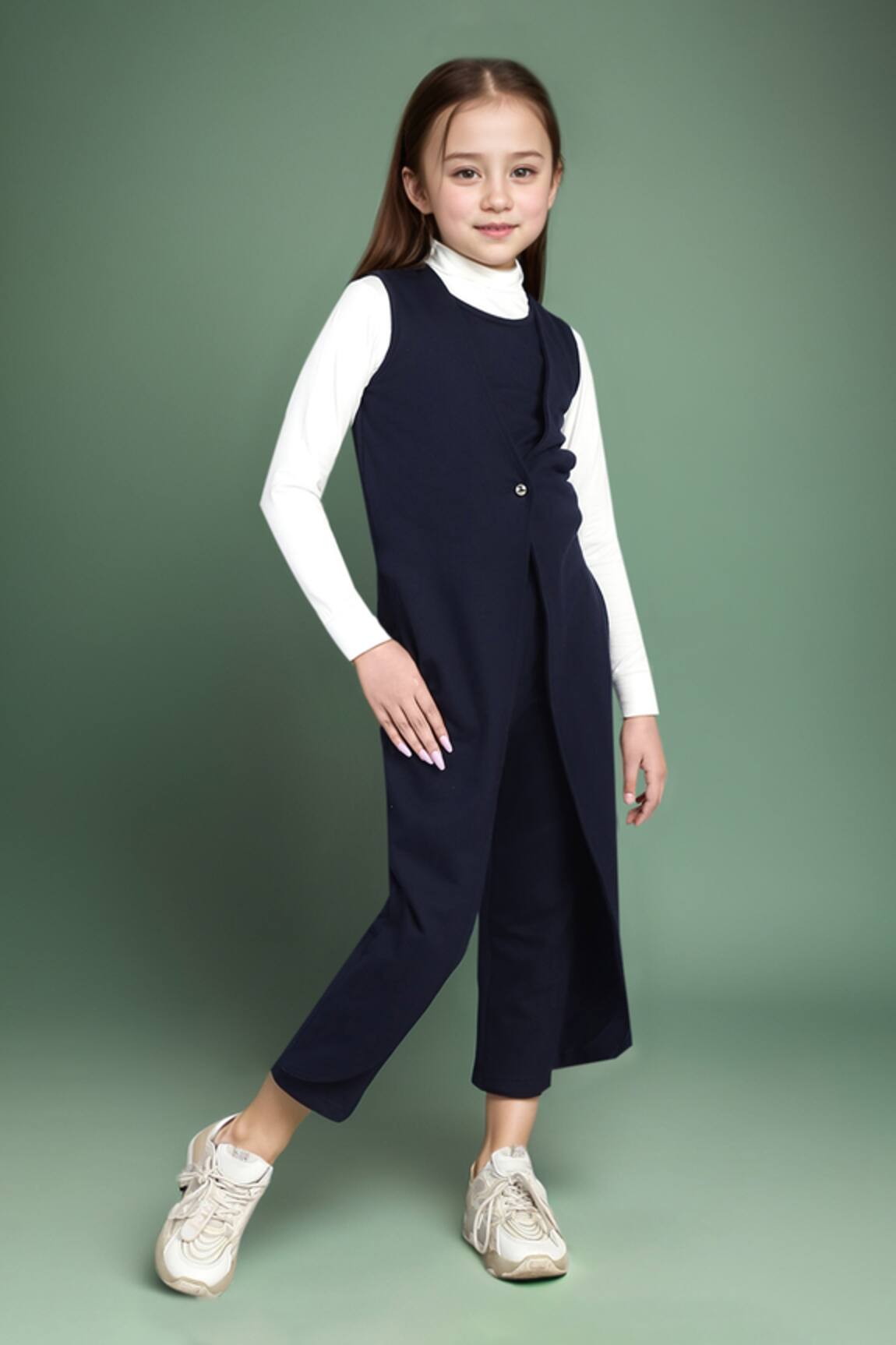 Samyukta Singhania Single Button French Terry Jumpsuit 