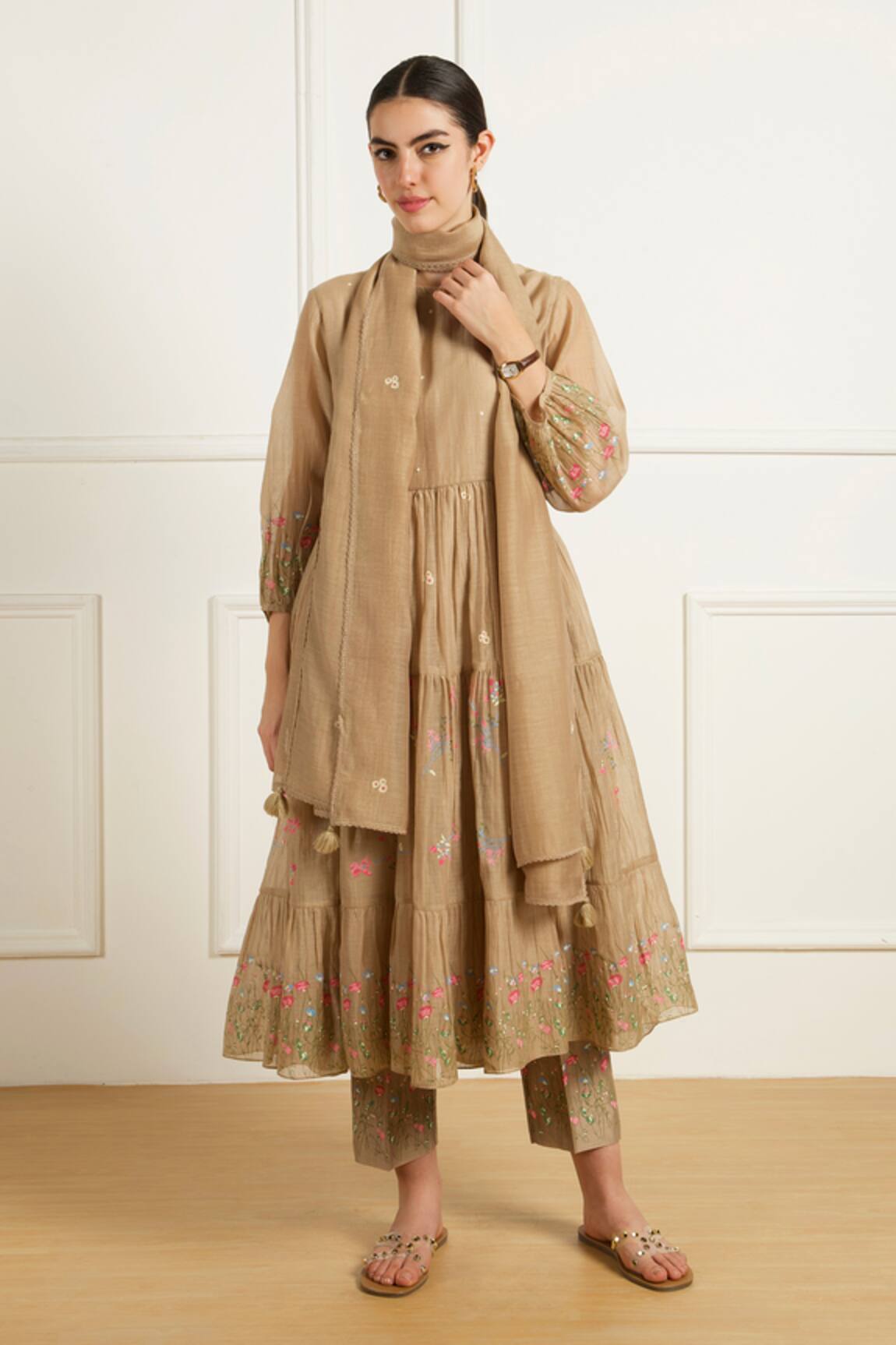 Arcvsh by Pallavi Singh Gathered Anarkali Set 