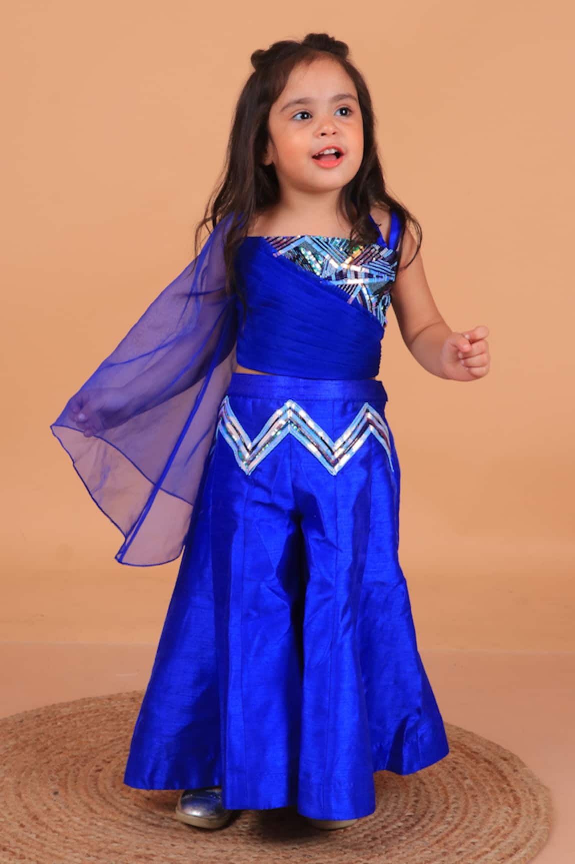 Turqidz By Shweta Aggarwal Electric Blue Embroidered Kurta Set 