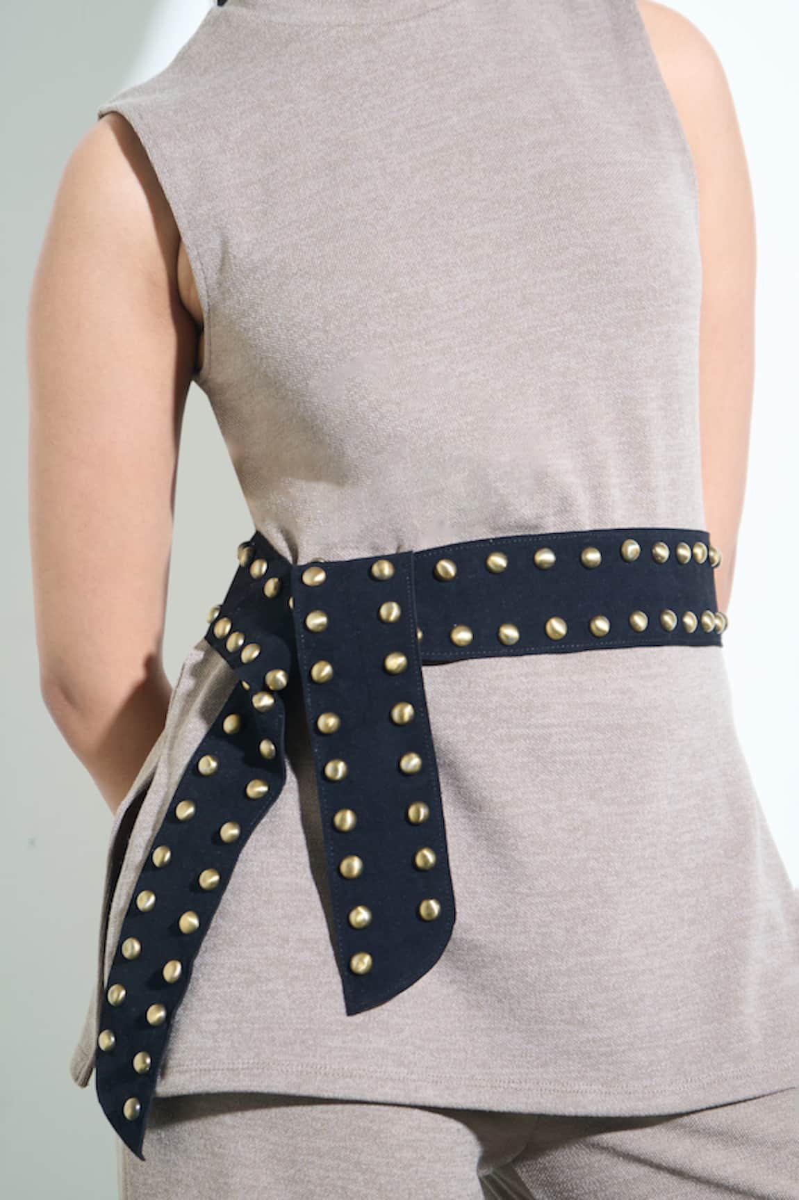 Trov Studded Suede Belt 