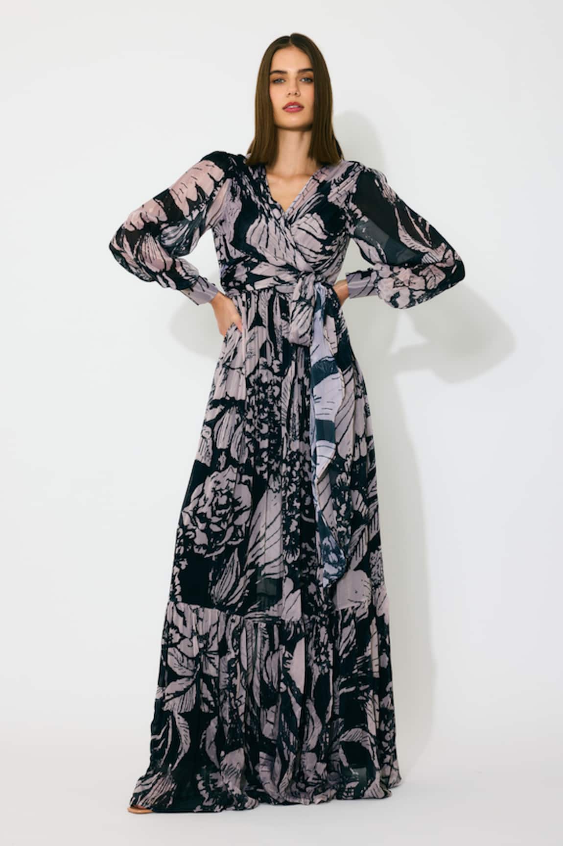 Koai Floral Wrap Maxi Dress 