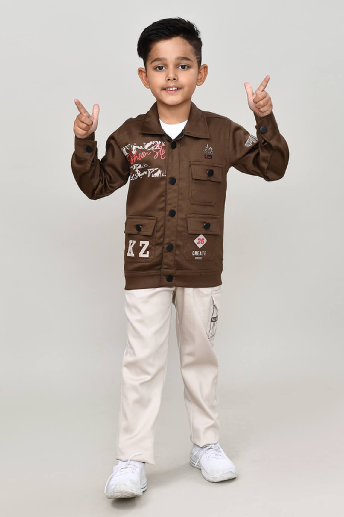 Arihant Rai Sinha Boys Full Sleeves Jacket & Trouser Set 