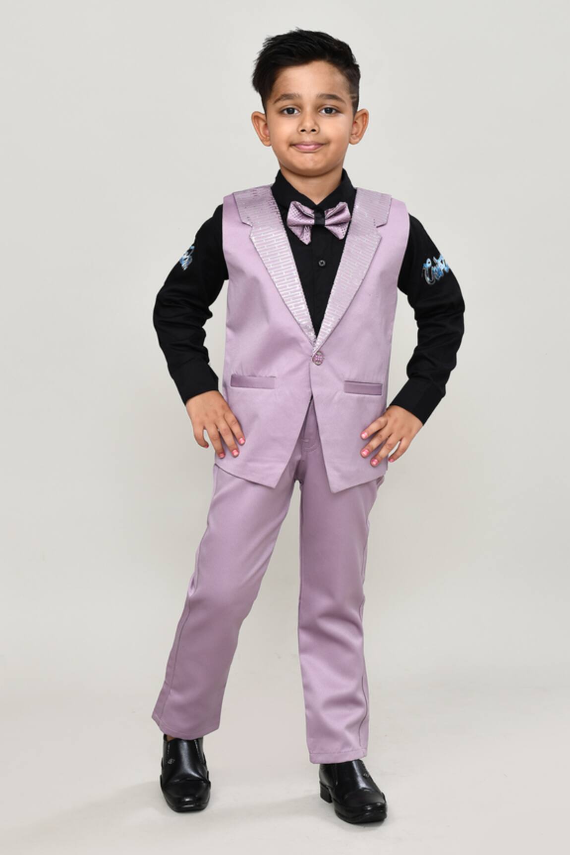 Arihant Rai Sinha Boys 3-Piece Waistcoat Suit 
