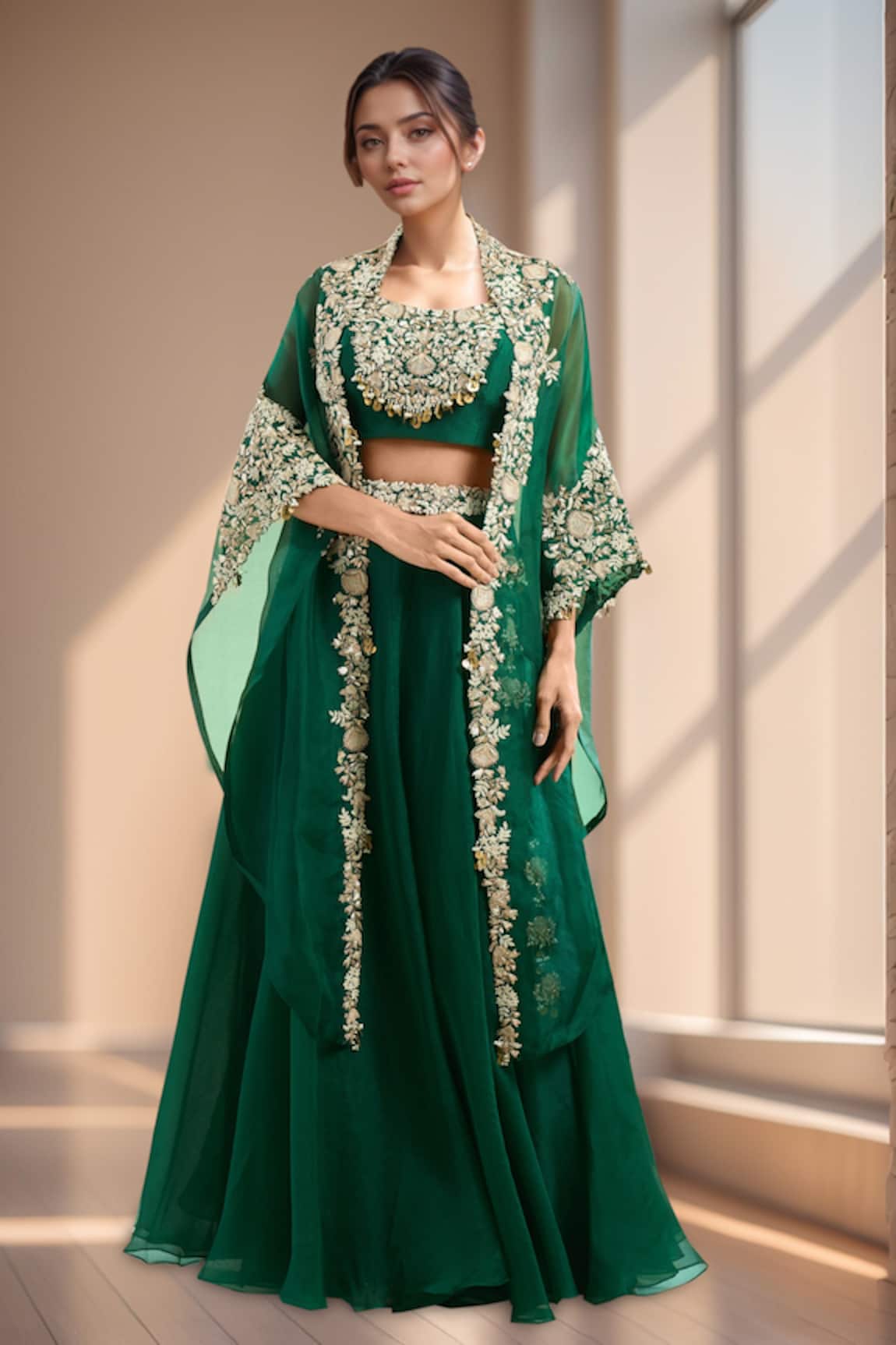 Prisho Embroidered Waistband Lehenga Set