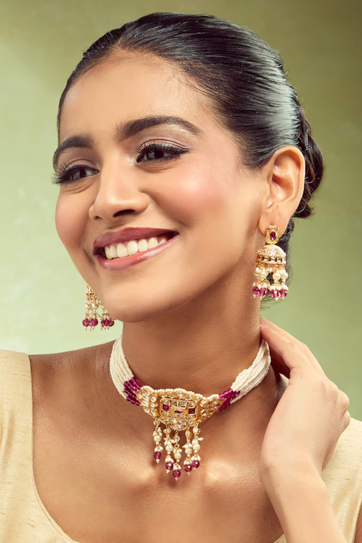 Samyukta Singhania Ruby Designer Jewellery Set 