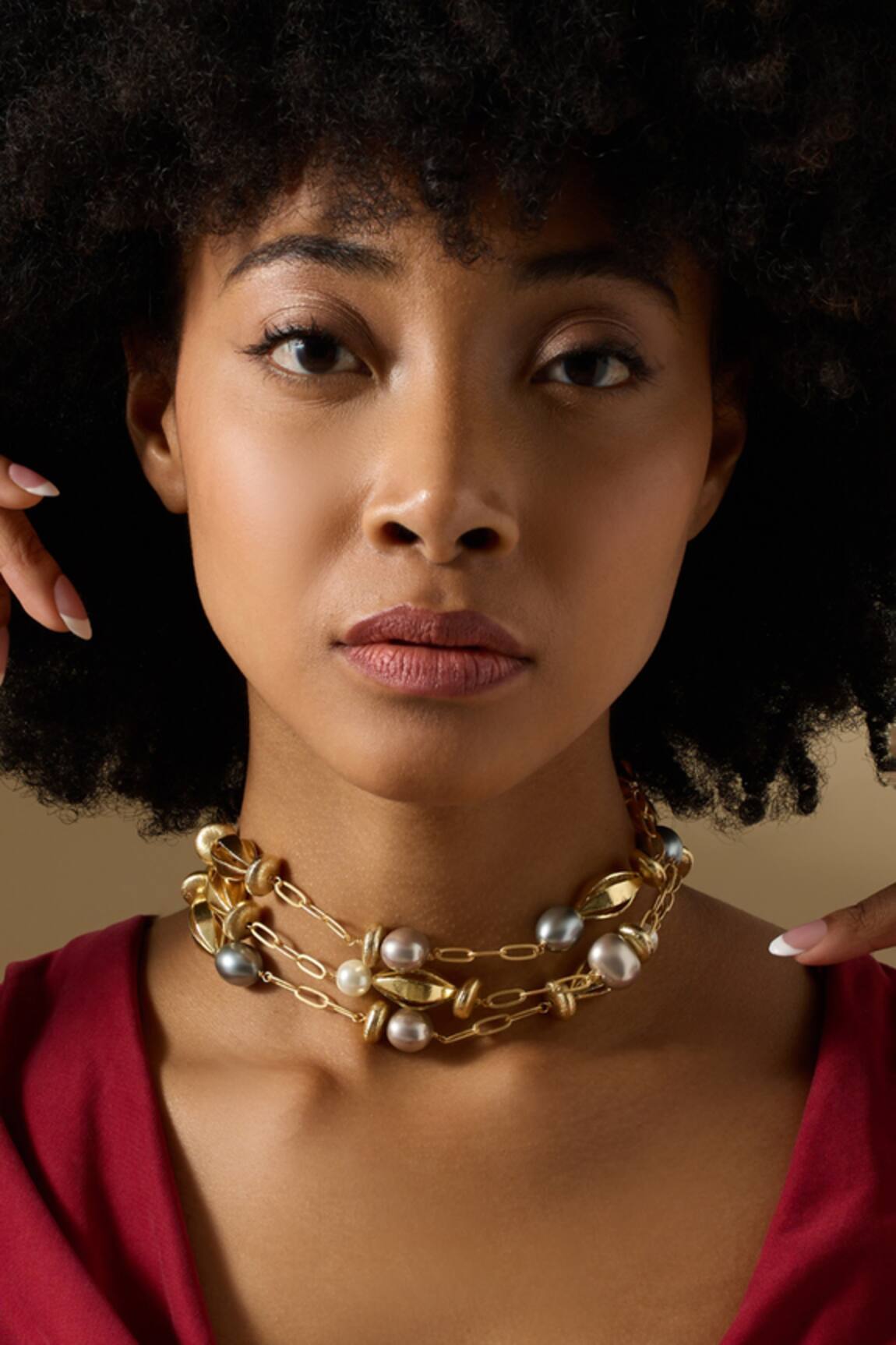 Joules By Radhika Mireya Choker with Baroque Pearls
