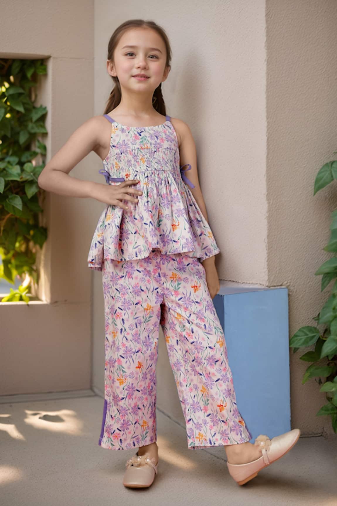 Samyukta Singhania Floral Printed Top & Pant Set 
