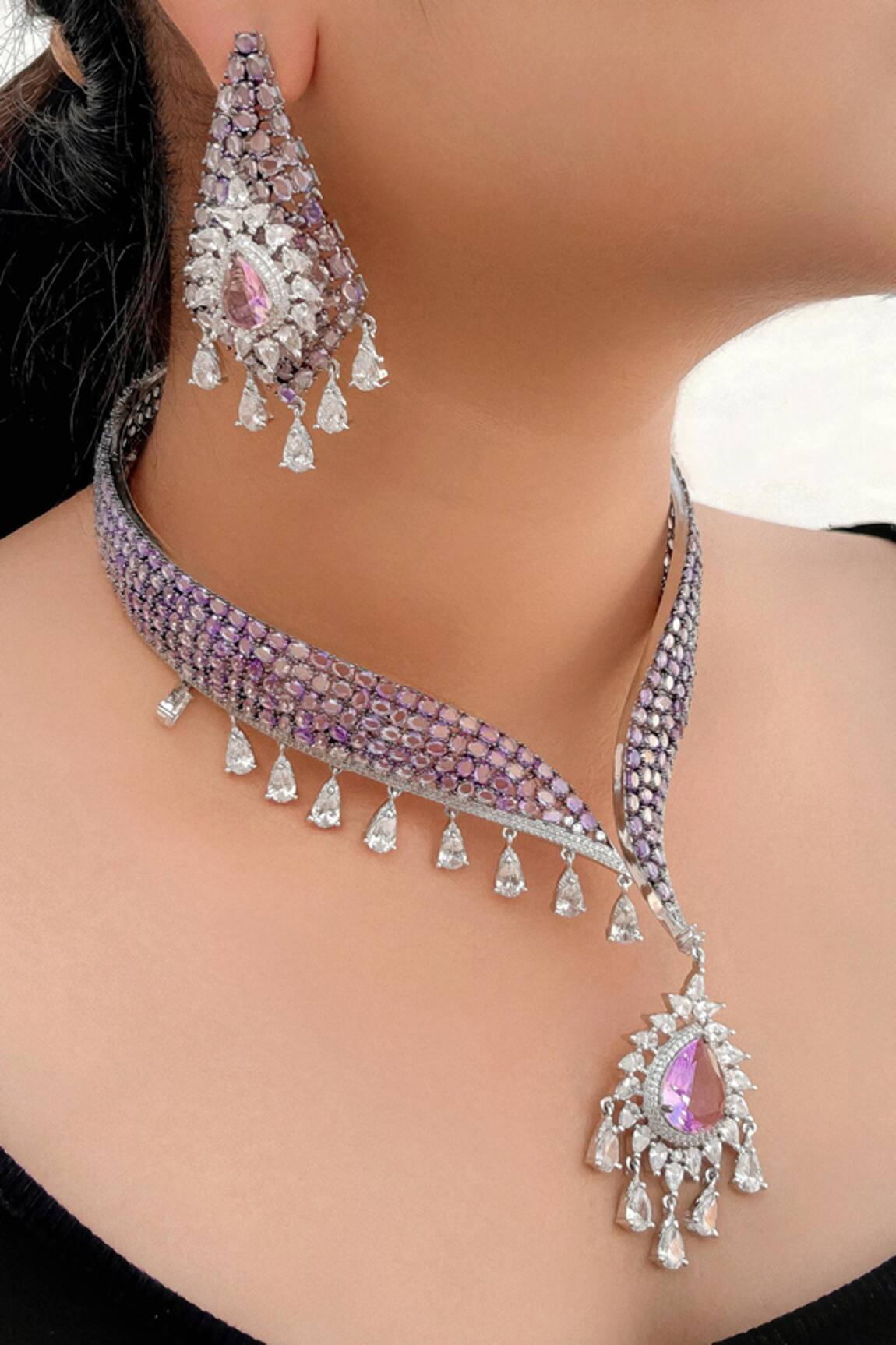 kavipushp Flower Collar Elegant Necklace Set 