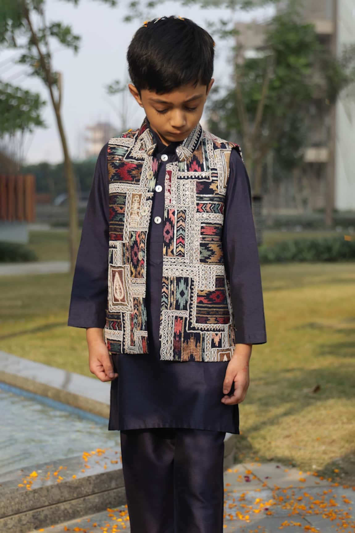 Taber Tikri Designer Blue Kurta Set  