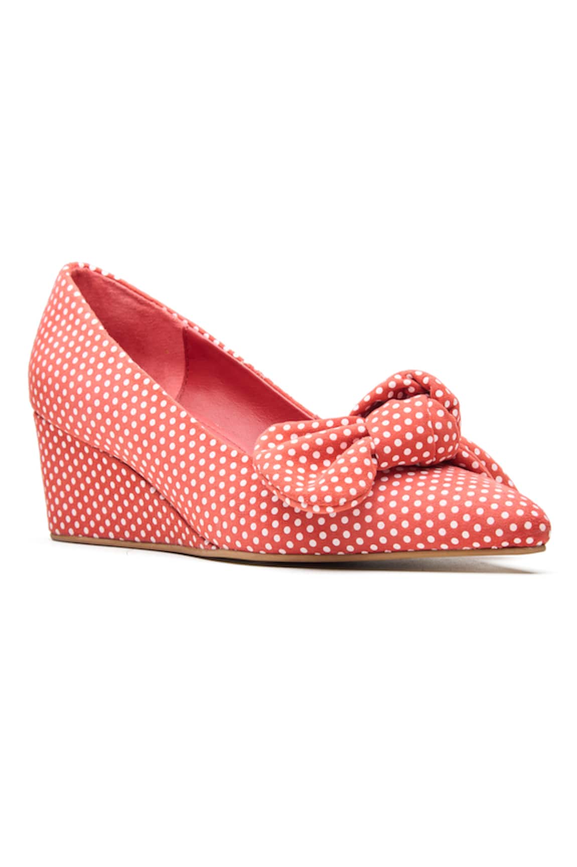 Dang Shoes Polka Dot Bow Wedge 