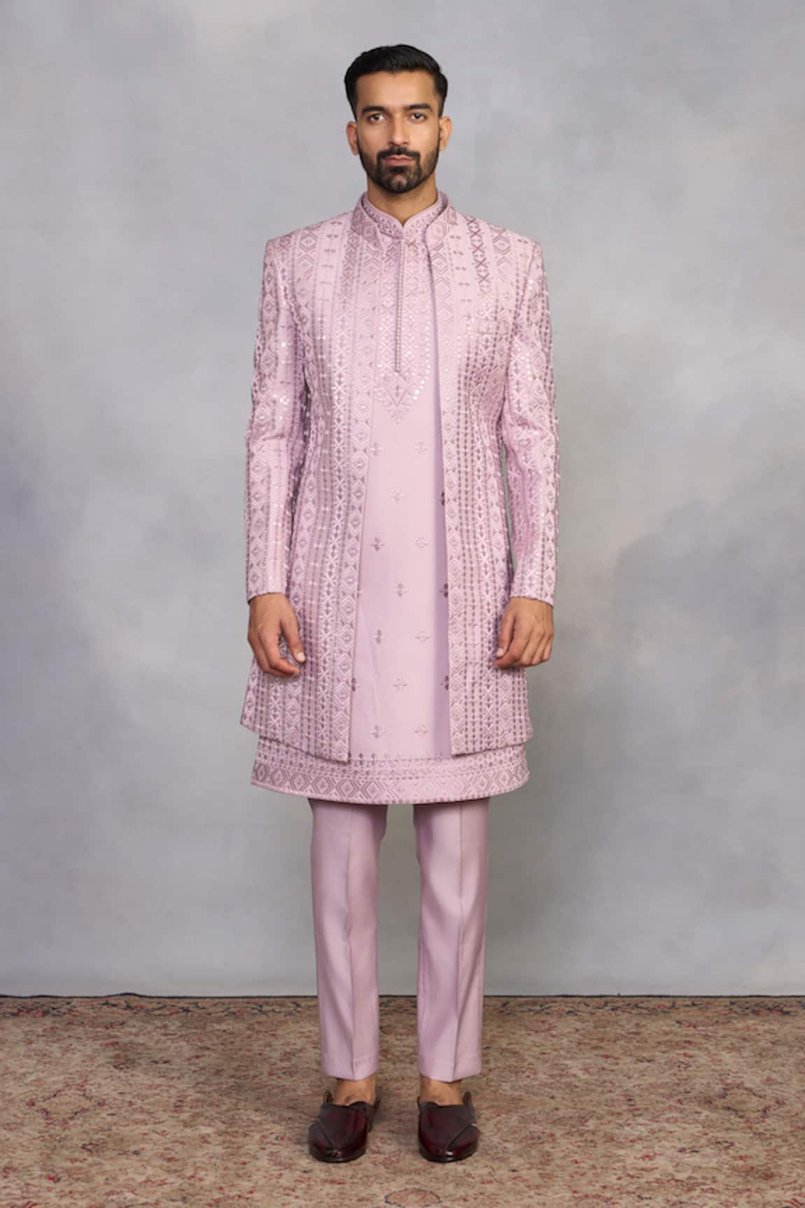 Gargee Designers Zaheen Lilac Indowestern Set 