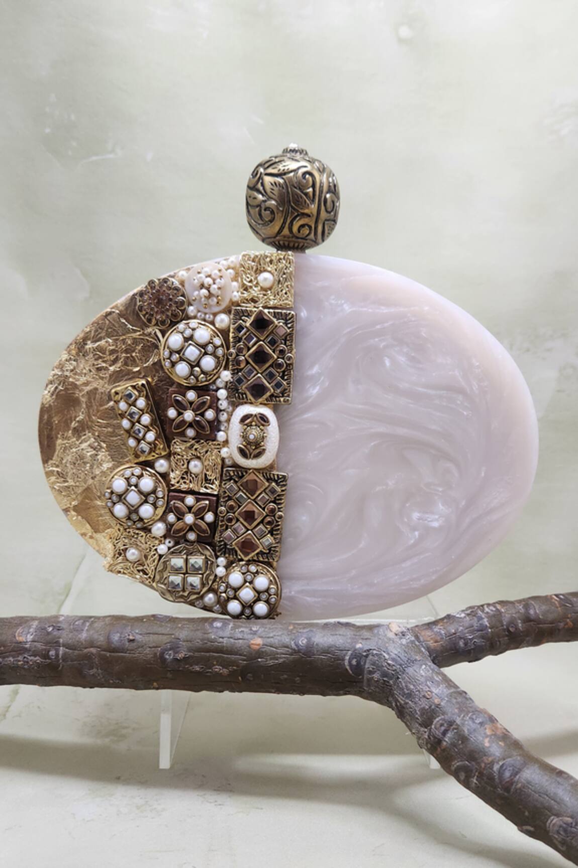 Adwita Bags & Jewels The Araaish Floret Embellished Clutch 