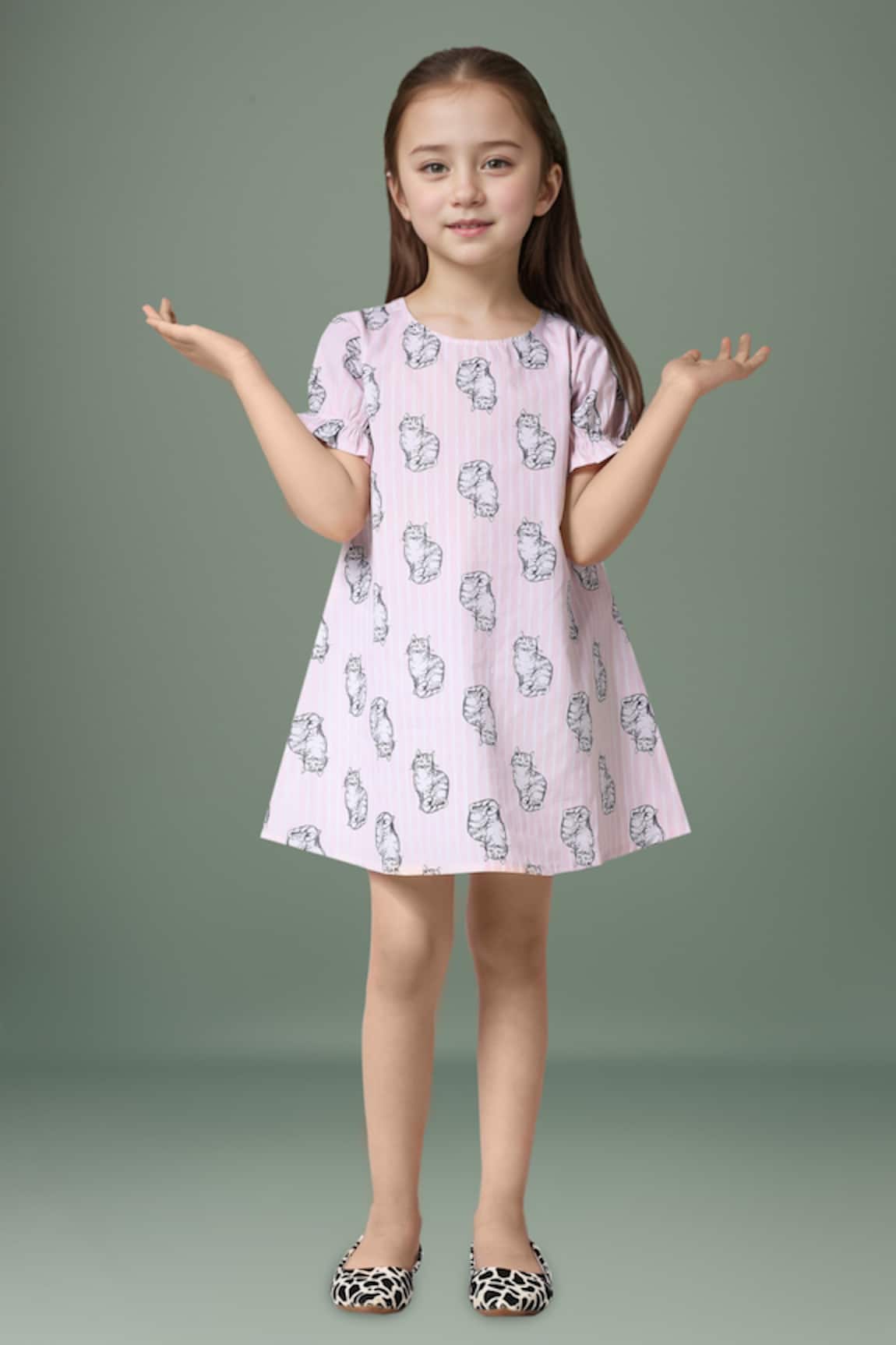 Samyukta Singhania Pink Printed Dress 