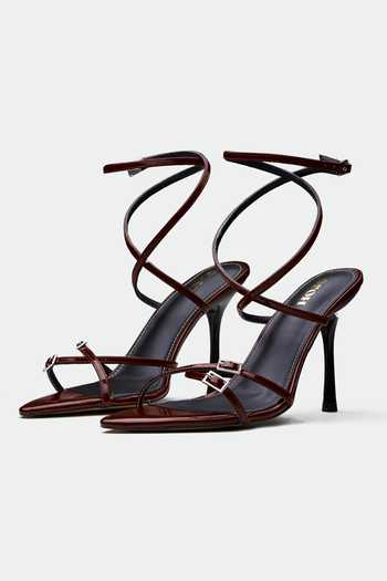 Oroh Maroon Strappy Heels 