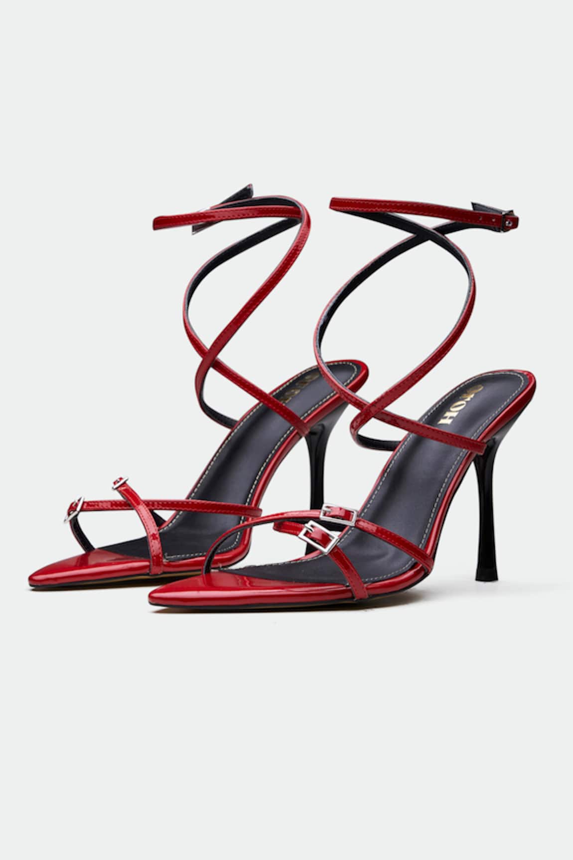 Oroh Red Strappy Heels