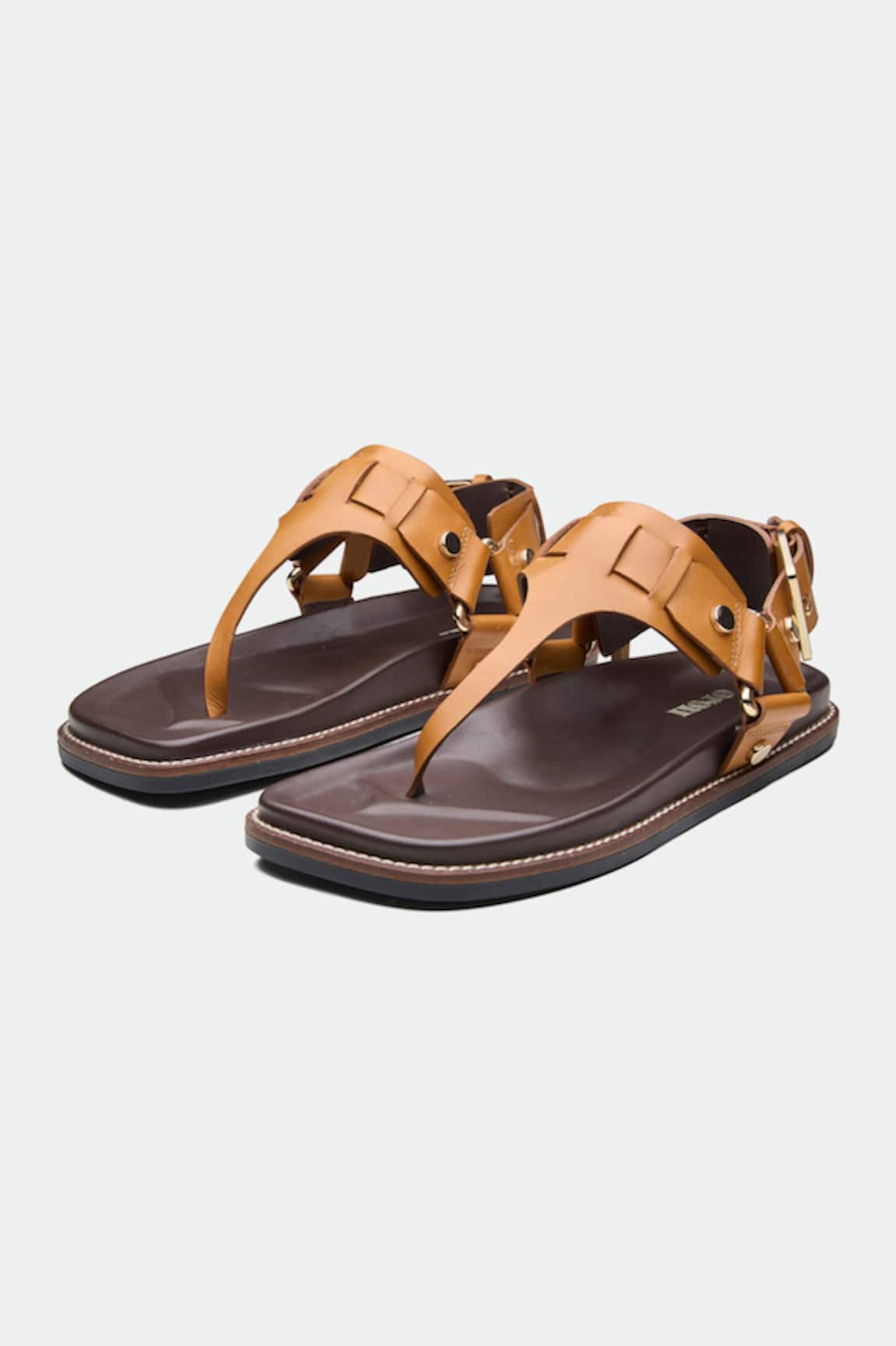 Oroh Brown Genuine Leather Edinburgh Flats 