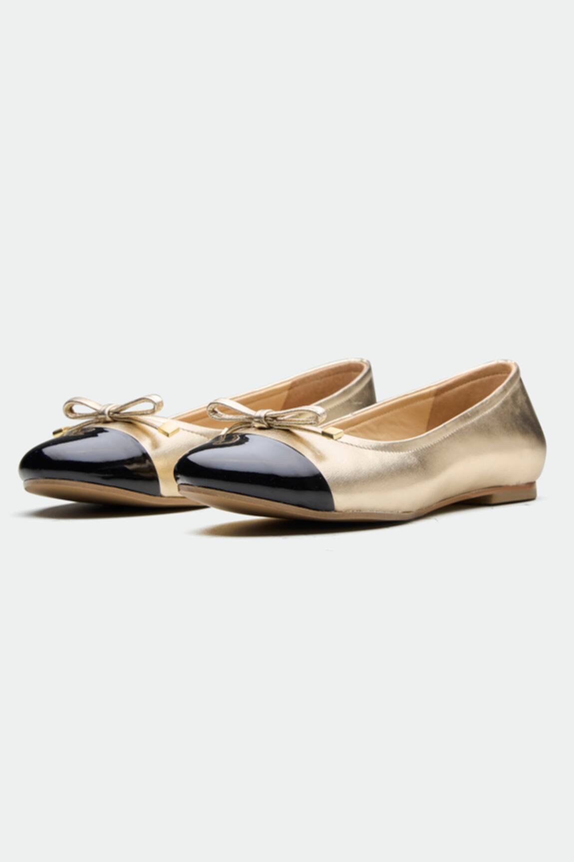 Oroh Gold Designer Bow Flats 