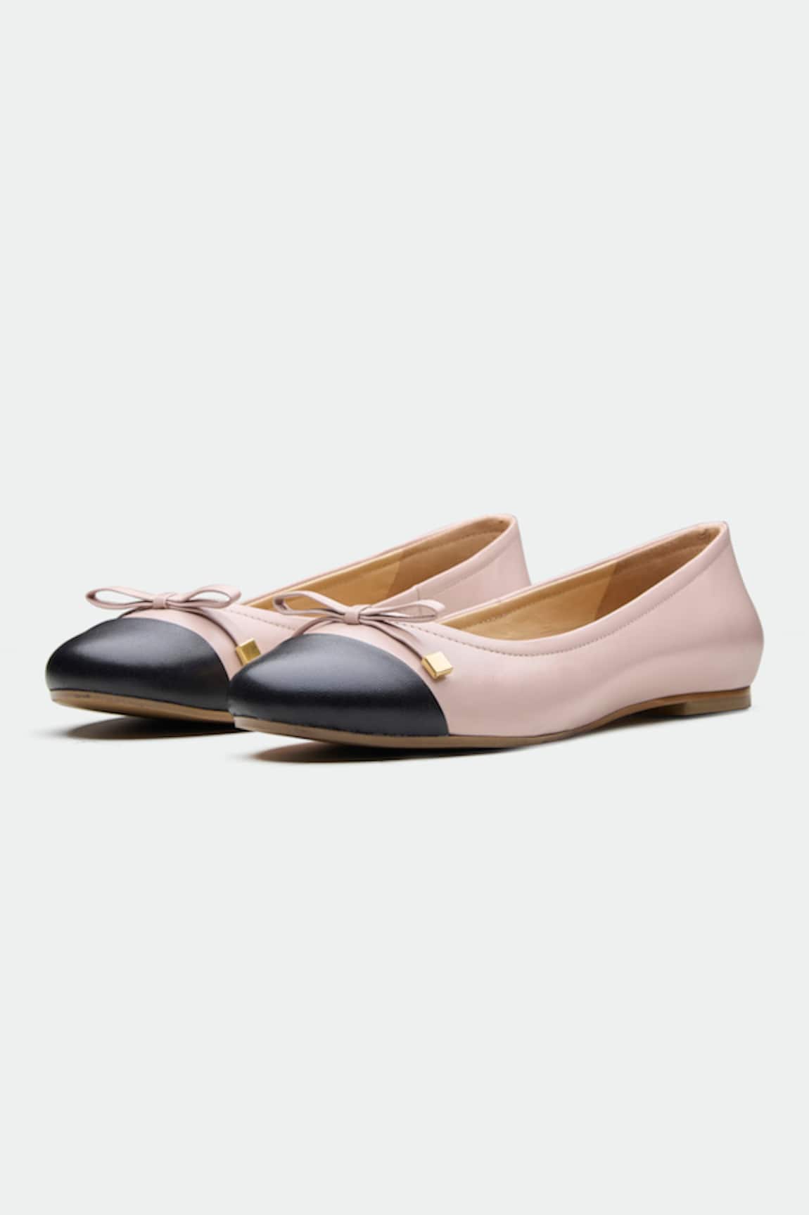 Oroh Beige & Black Designer Flats 