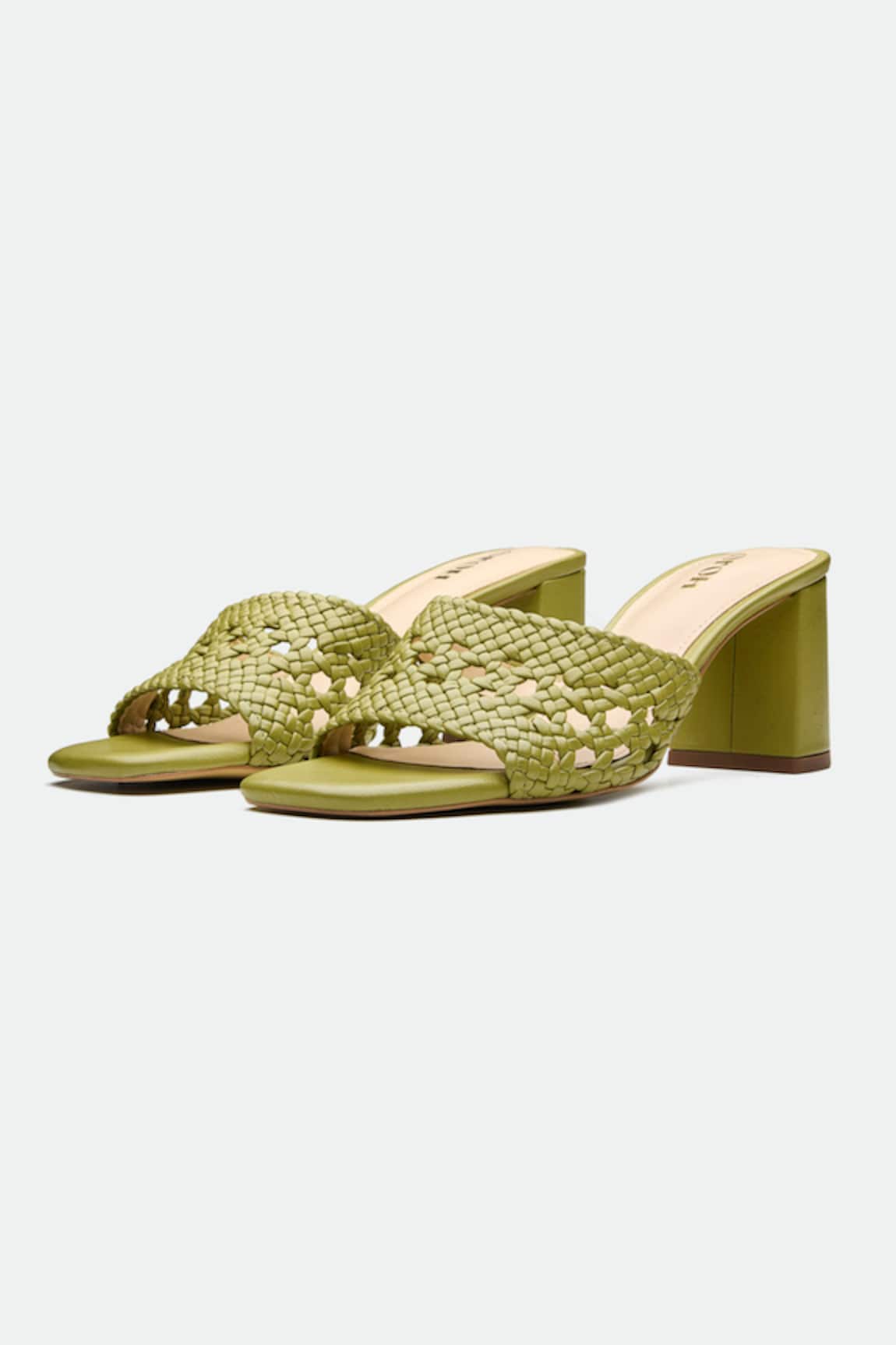 Oroh Woven Green Heels 