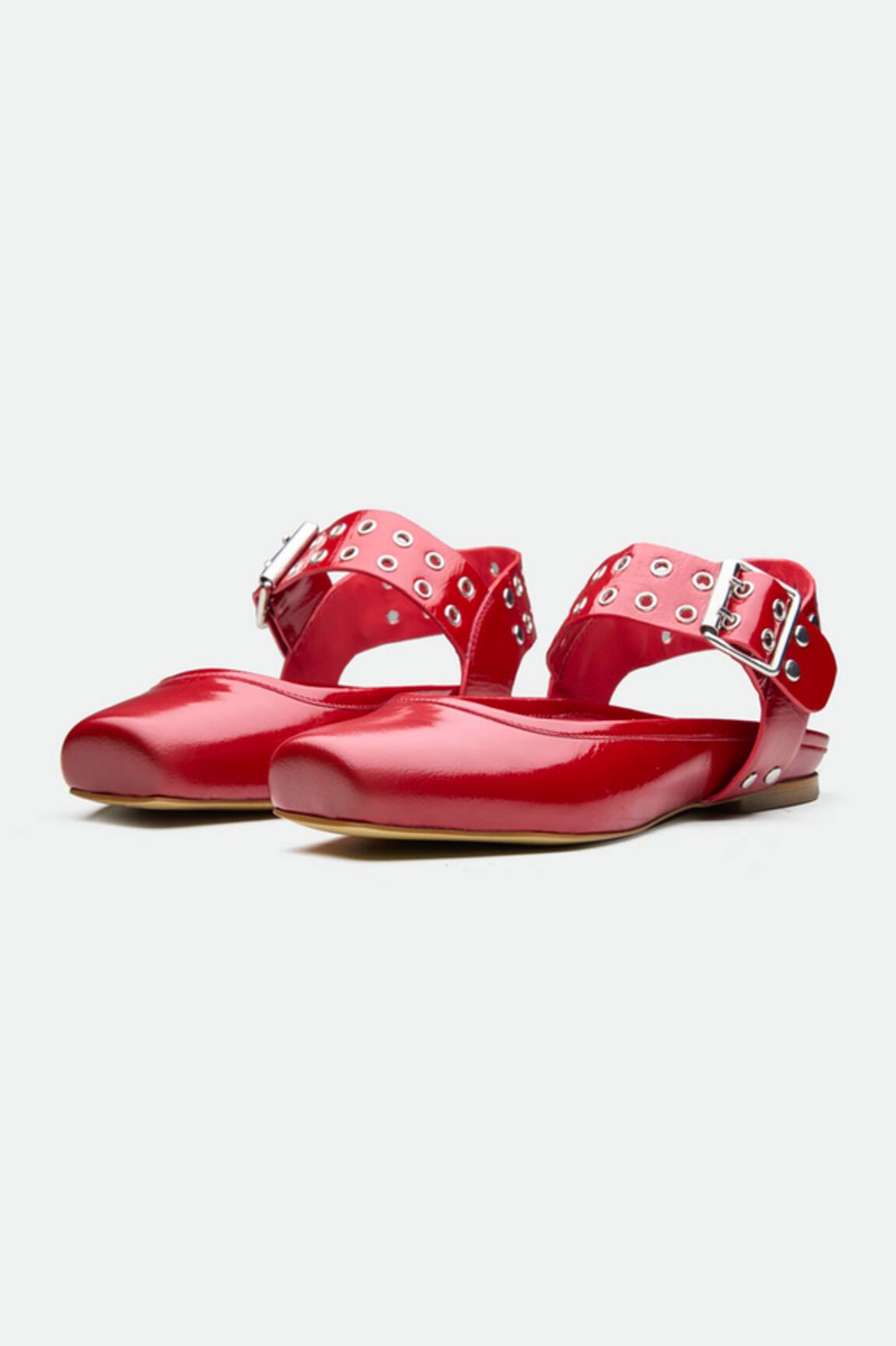 OROH Red Designer Gloucester Flats 