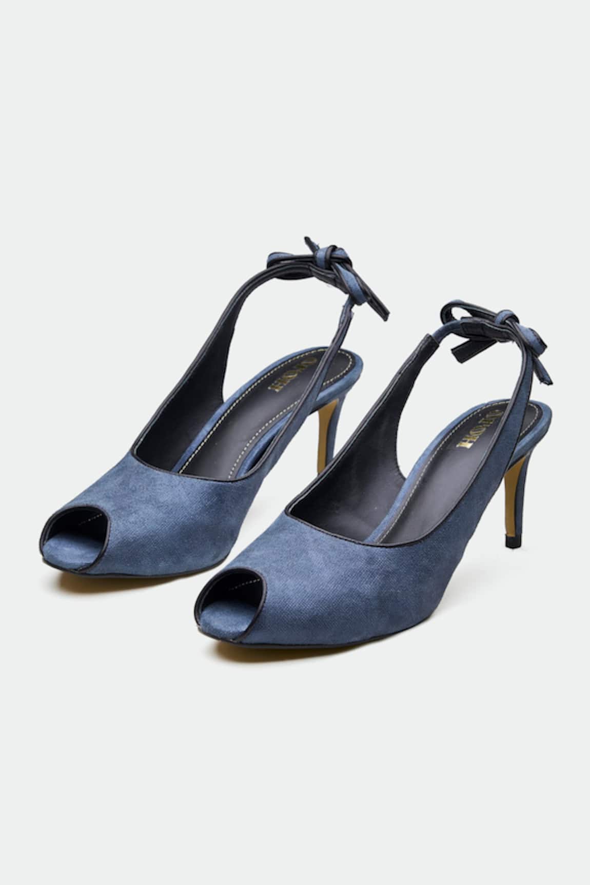 OROH Blue Designer Slingback Heels 