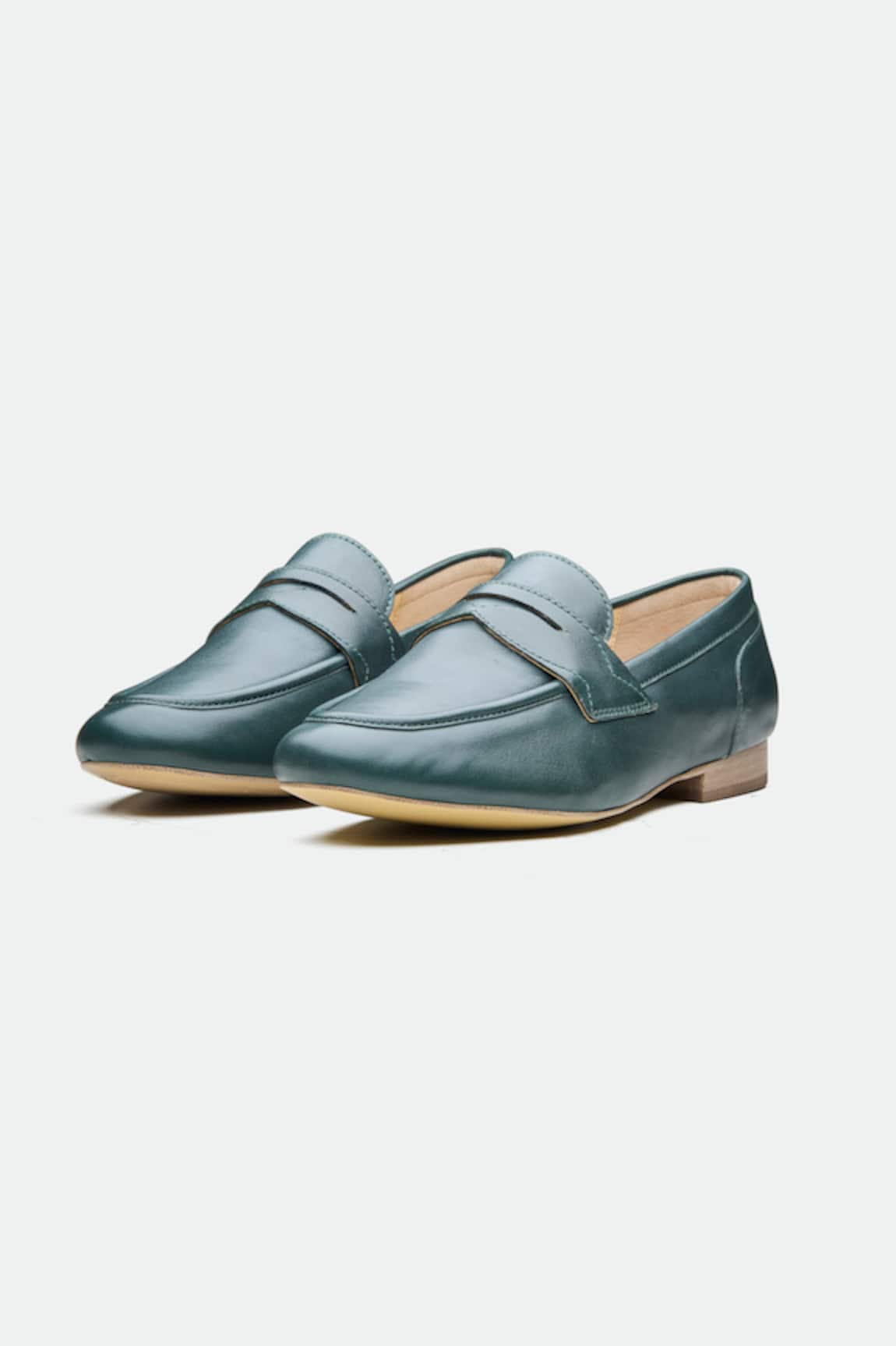 OROH Green Genuine Leather Walsall Flats 