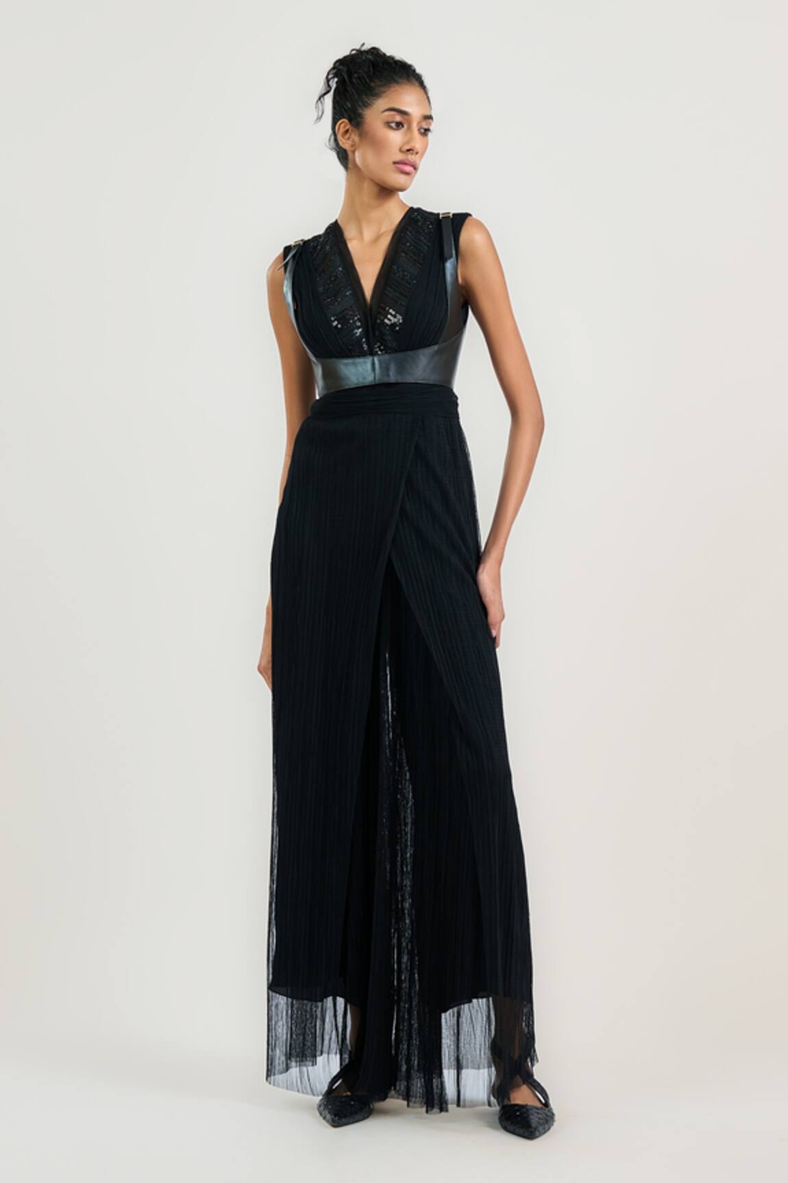 OTT Crinkled Cocktail Jumpsuit 