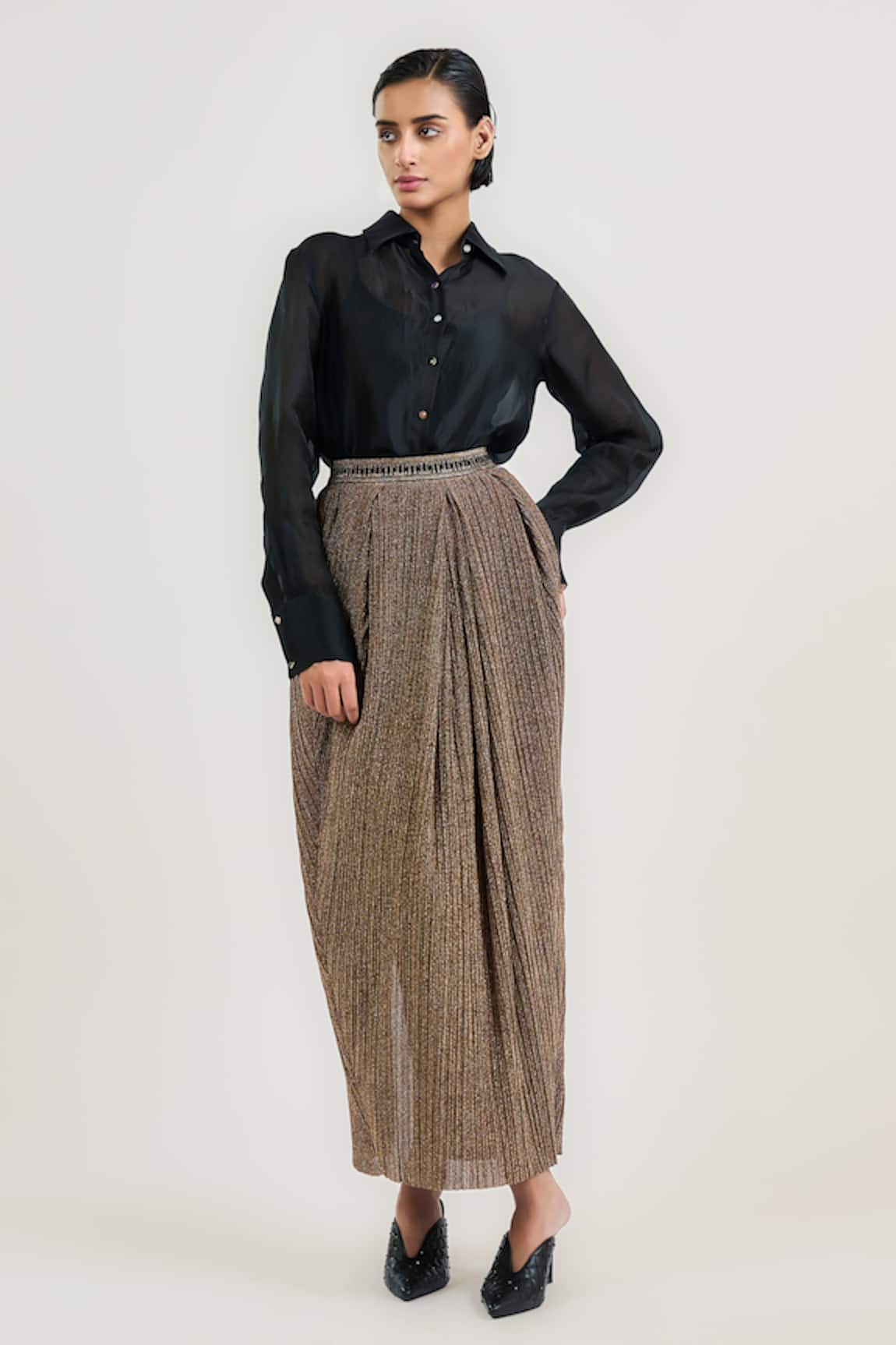 OTT Crinkle Tulle Long Skirt 