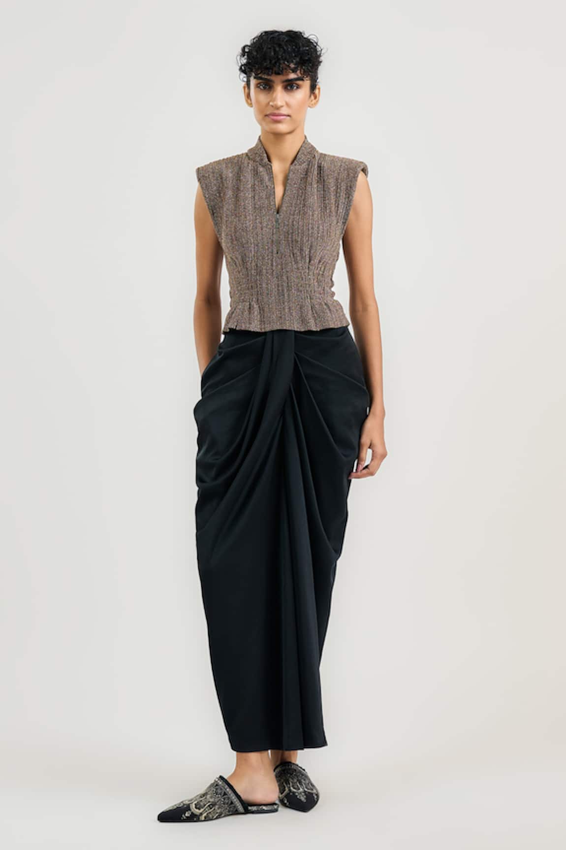 OTT Satin Draped Pant 